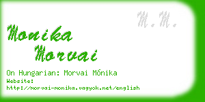 monika morvai business card
