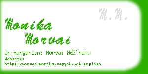 monika morvai business card